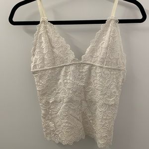 White lace tank top